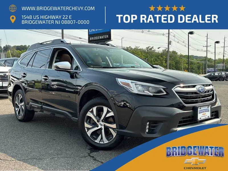 2022 Subaru Outback Touring in Black — front three-quarter view