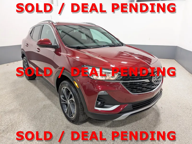 2023 Buick Encore GX Select in Cinnabar Metallic — front three-quarter view
