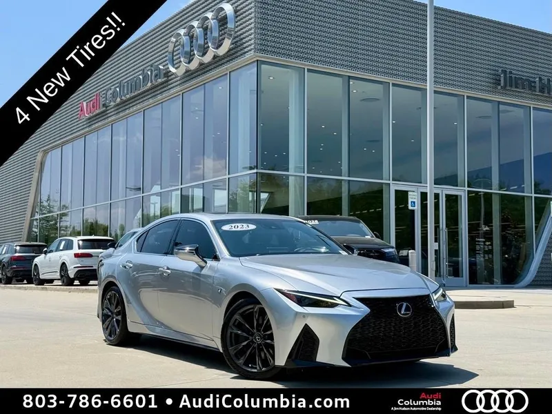 2023 Lexus IS 350 F SPORT in Iridium — front three-quarter view