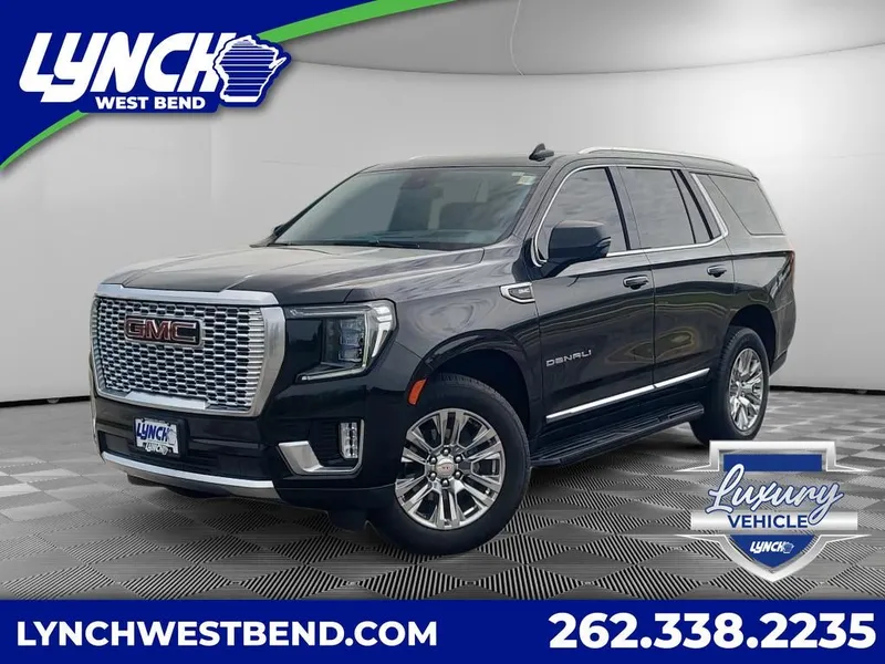 2024 GMC Yukon Denali in Onyx Black — front three-quarter view
