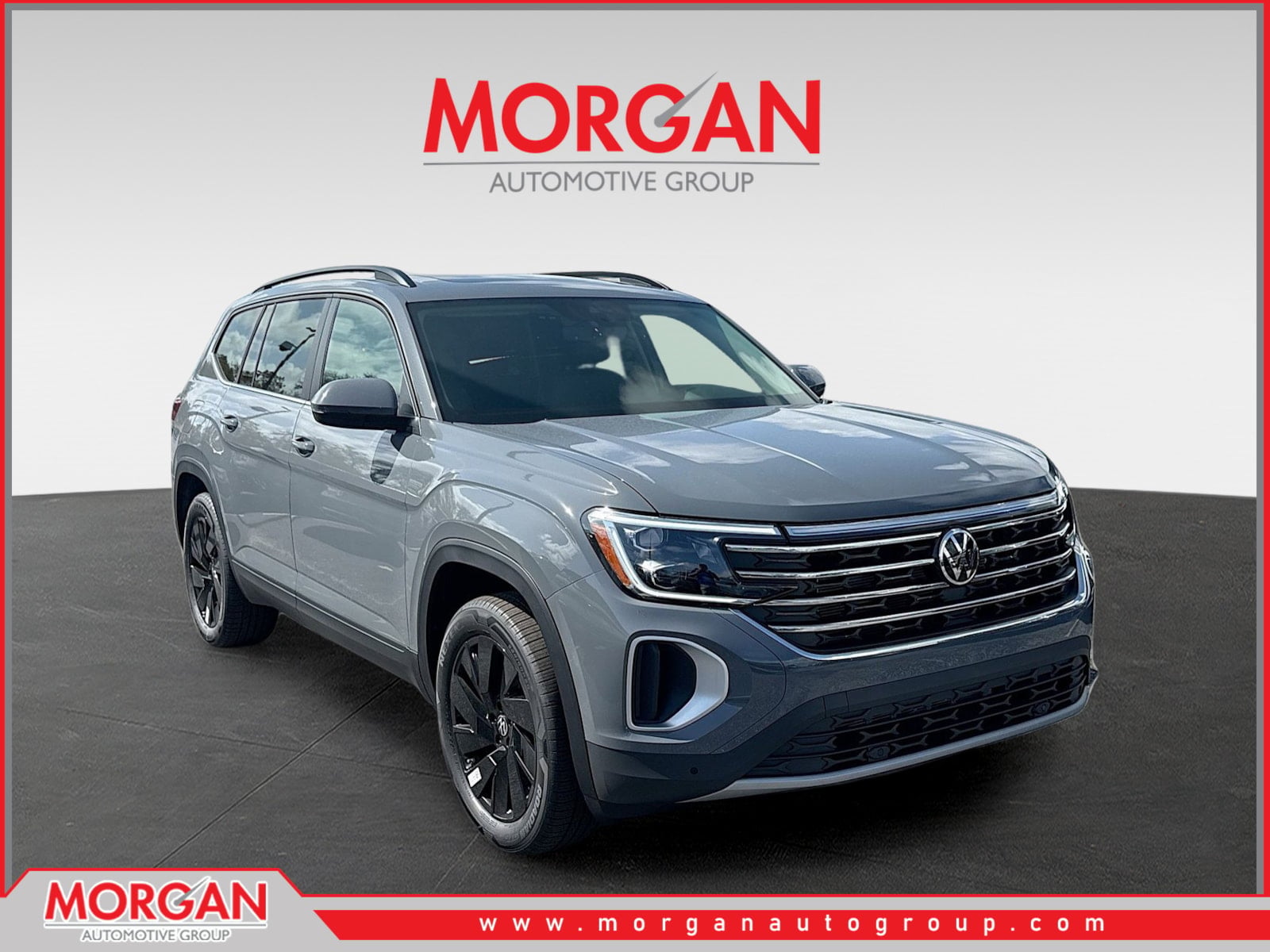 2026 Volkswagen Atlas 2.0T SE w/Technology in Gray — front three-quarter view