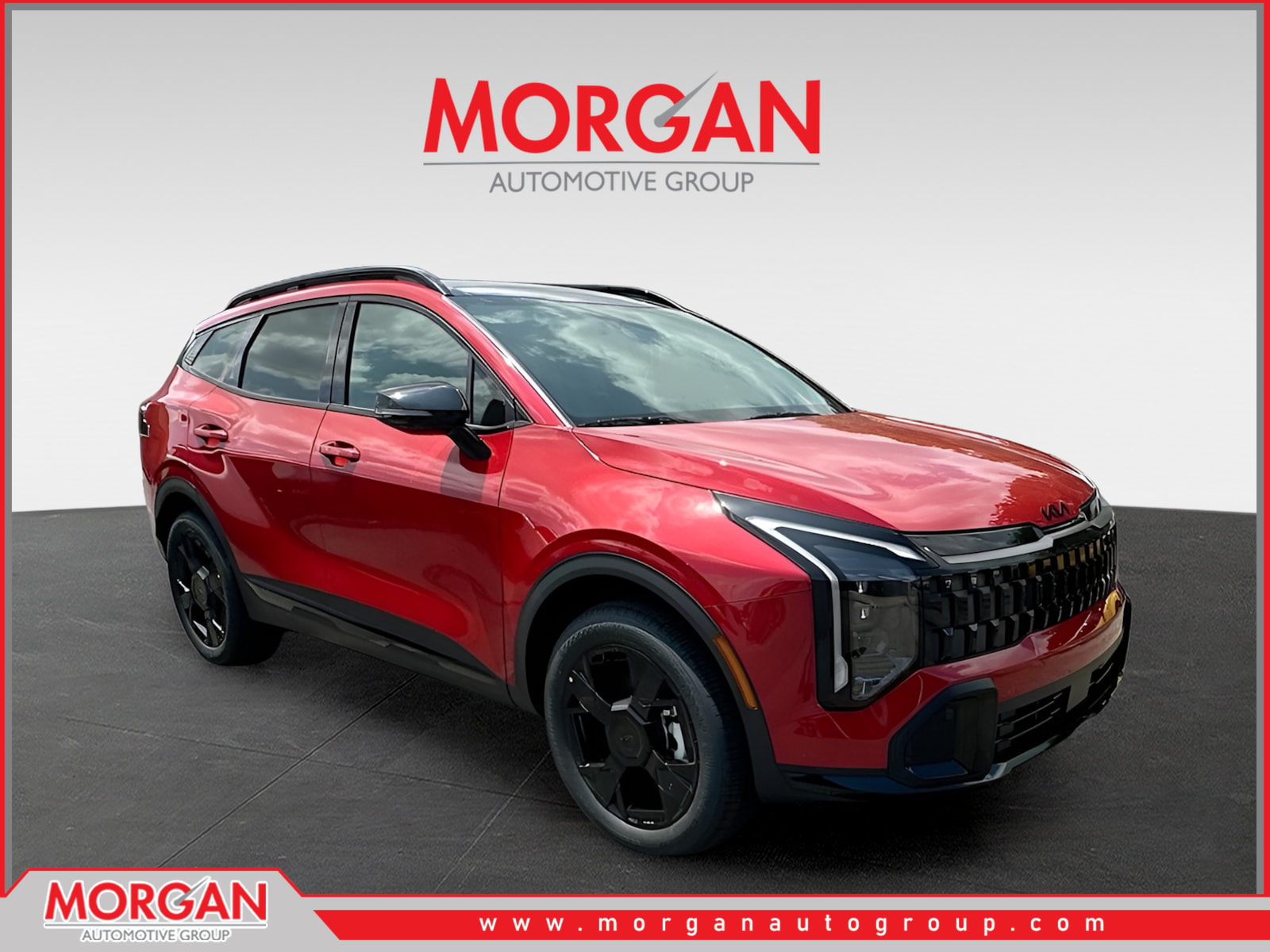 2026 Kia Sportage X-Line in Red — front three-quarter view