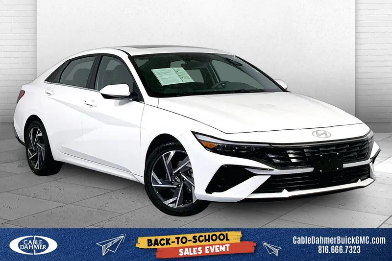 2025 Hyundai Elantra SEL Convenience in Serenity White — front three-quarter view