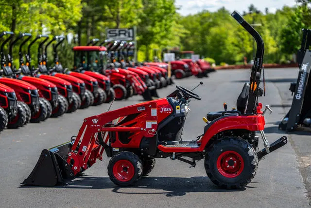 2025 TYM T224H Hydrostatic Tractor with Quick Attach Loader — front three-quarter view