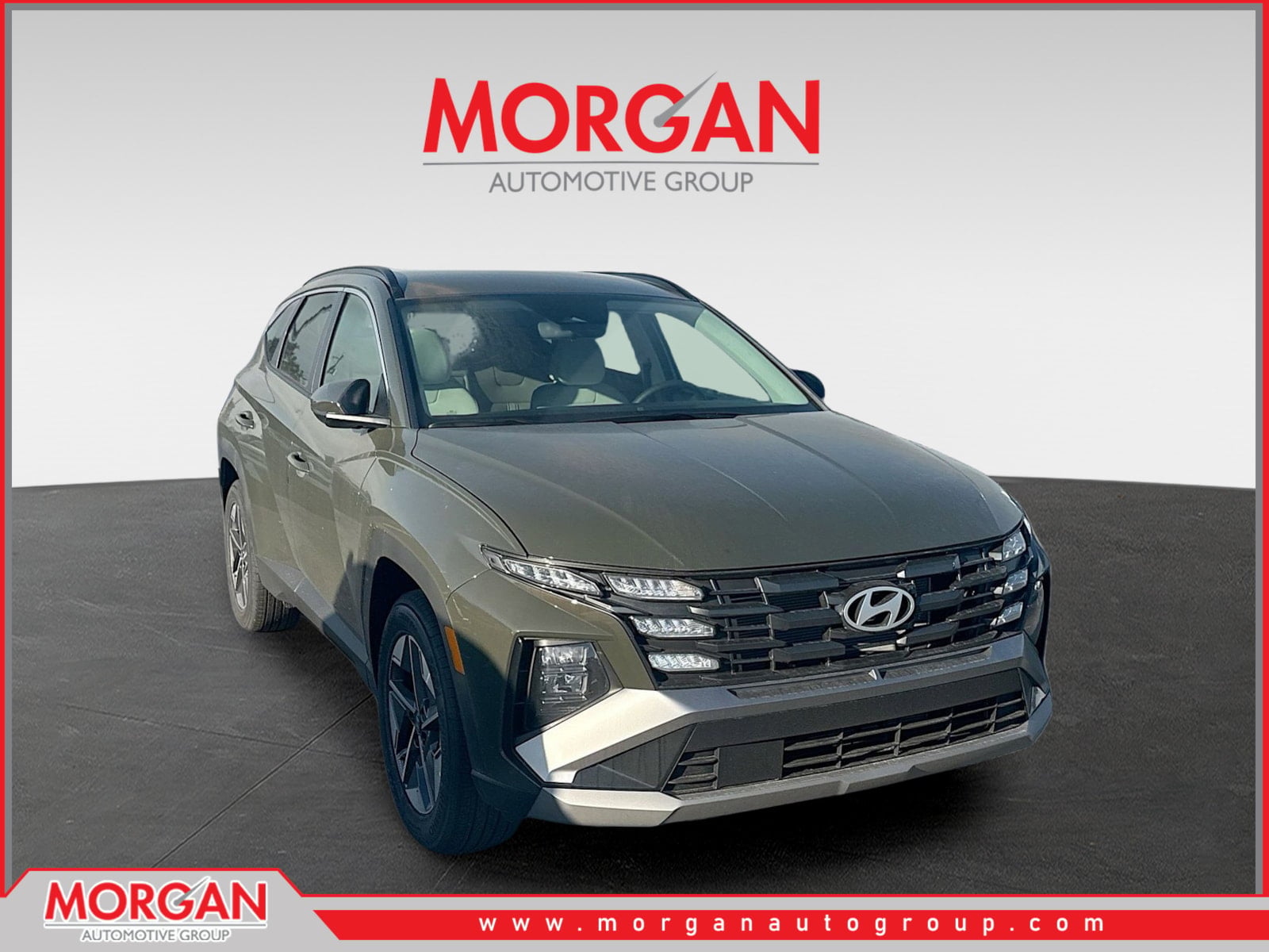 2026 Hyundai TUCSON SEL in Rockwood Green — front three-quarter view