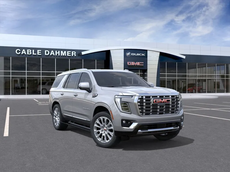 2026 GMC Yukon Denali in Sterling Metallic — front three-quarter view