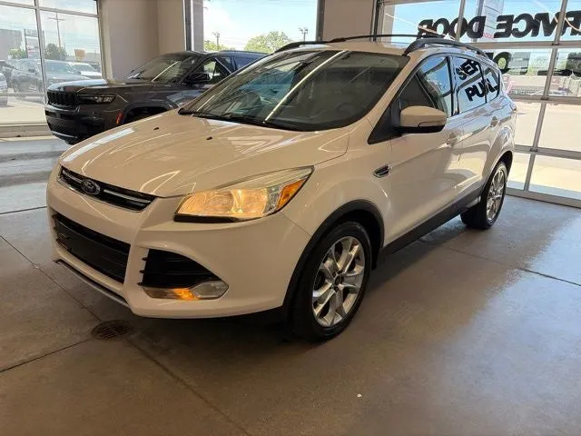 2013 Ford Escape SEL in White Platinum — front three-quarter view
