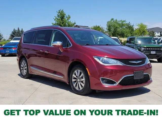 2020 Chrysler Pacifica Hybrid Limited in Velvet Red Pearlcoat — front three-quarter view