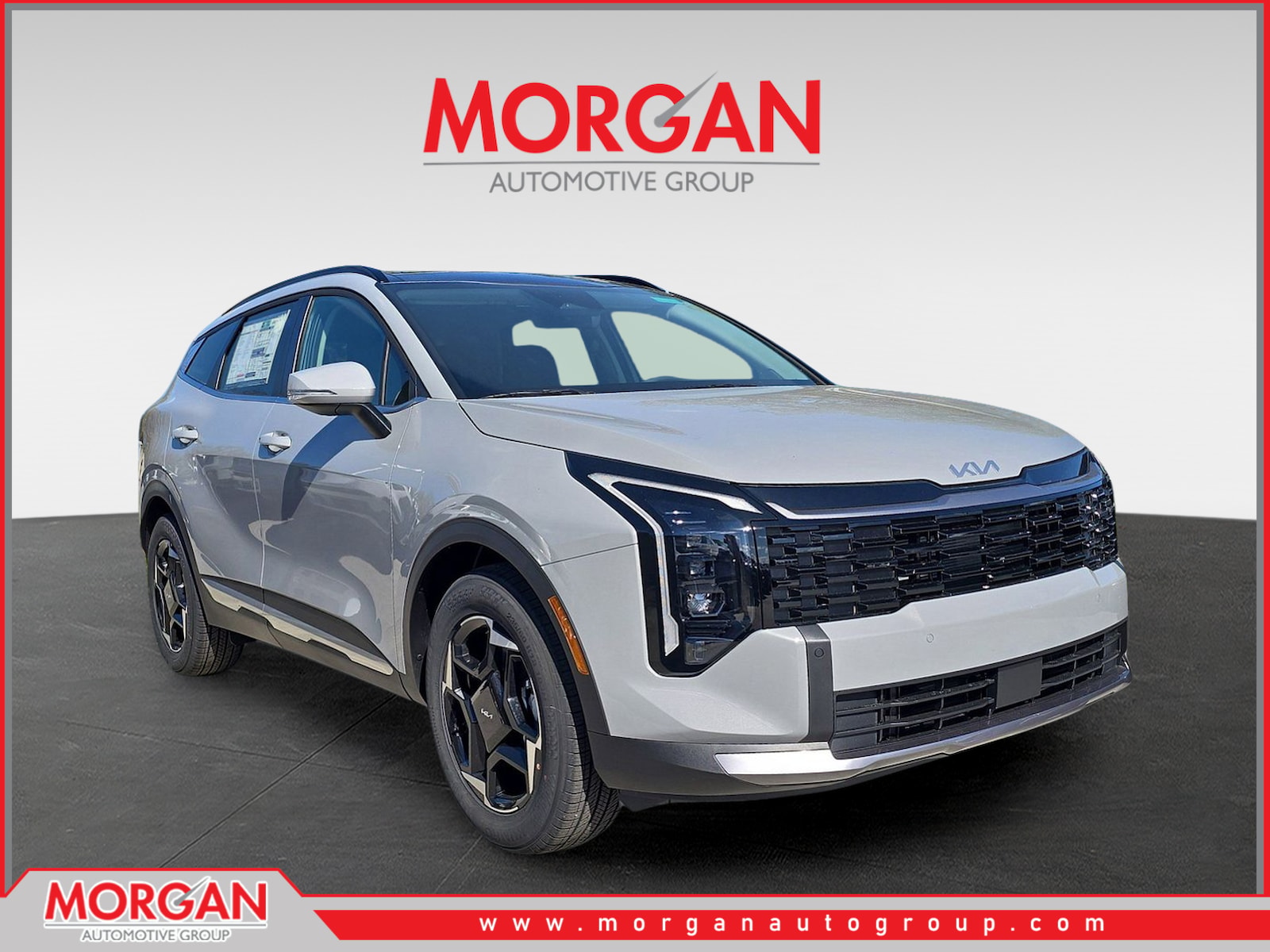 2026 Kia Sportage EX in Wolf Gray — front three-quarter view