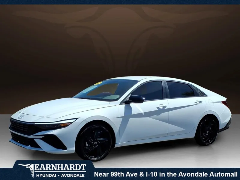 2026 Hyundai ELANTRA SEL Sport in Serenity White — front three-quarter view