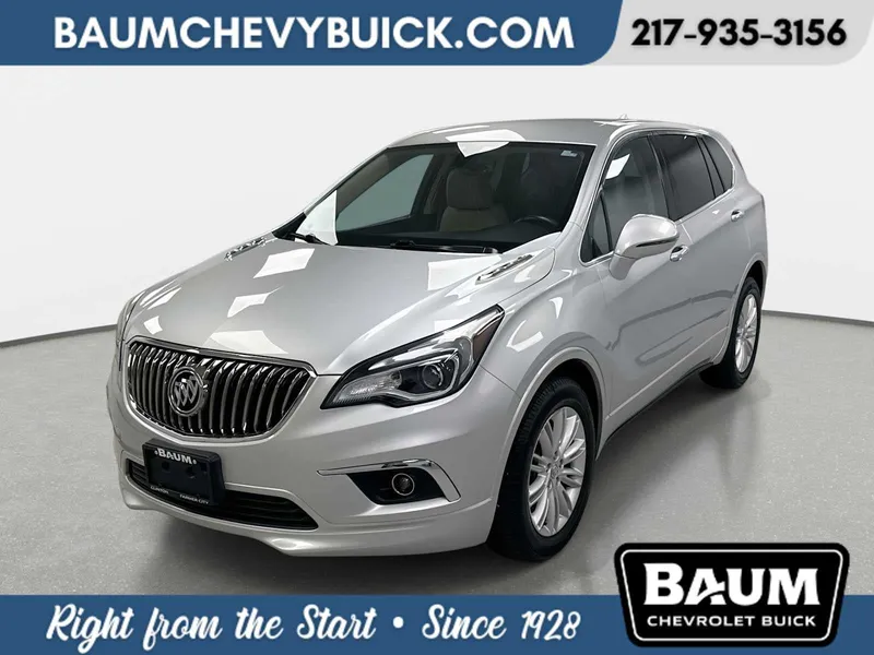 2018 Buick Envision Preferred in Galaxy Silver Metallic — front three-quarter view