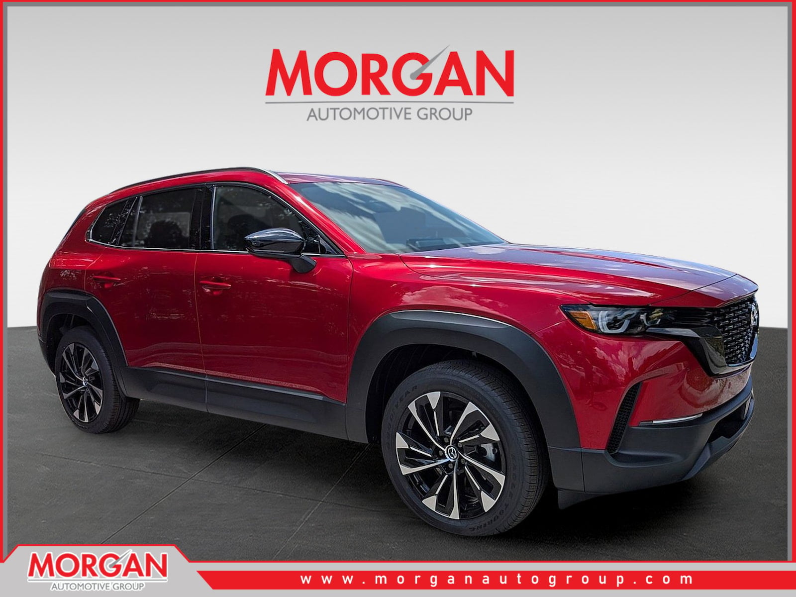 2026 Mazda CX-50 Hybrid Premium Plus in Red — front three-quarter view