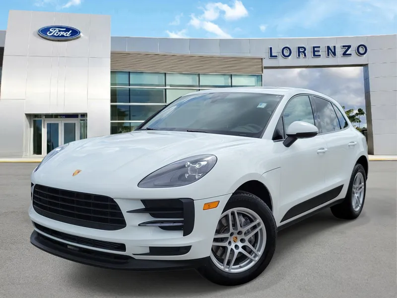 2021 Porsche Macan Base in White — front three-quarter view