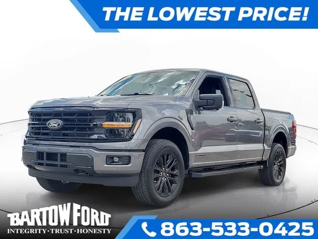 2024 Ford F-150 XLT 303A PACKAGE in Carbonized Gray Metallic — front three-quarter view
