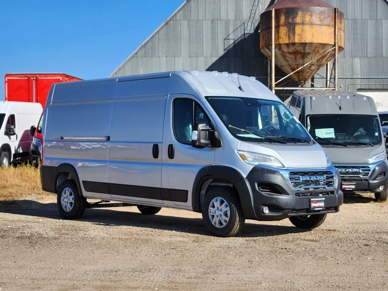2026 RAM Promaster RAM PROMASTER 2500 SLT CARGO VAN HIGH ROOF 159' WB in Bright Silver Metallic Clear-Coat Exterior Paint — front...