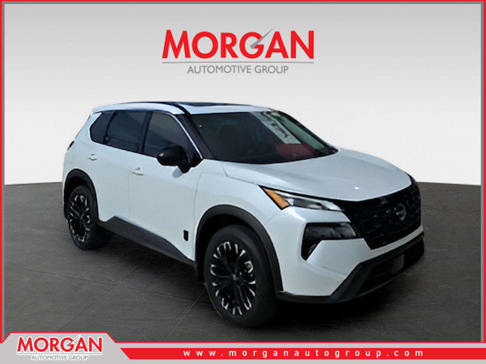 2026 Nissan Rogue SV in White — front three-quarter view