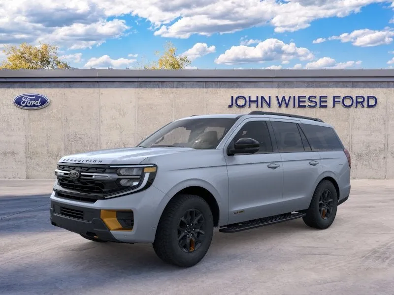 2026 Ford Expedition TREMOR 4X4 in Glacier Gray Metallic Tri-Coat — front three-quarter view
