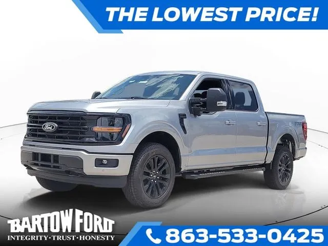 2026 Ford F-150 XLT 4WD SUPERCREW in Silver Metallic — front three-quarter view