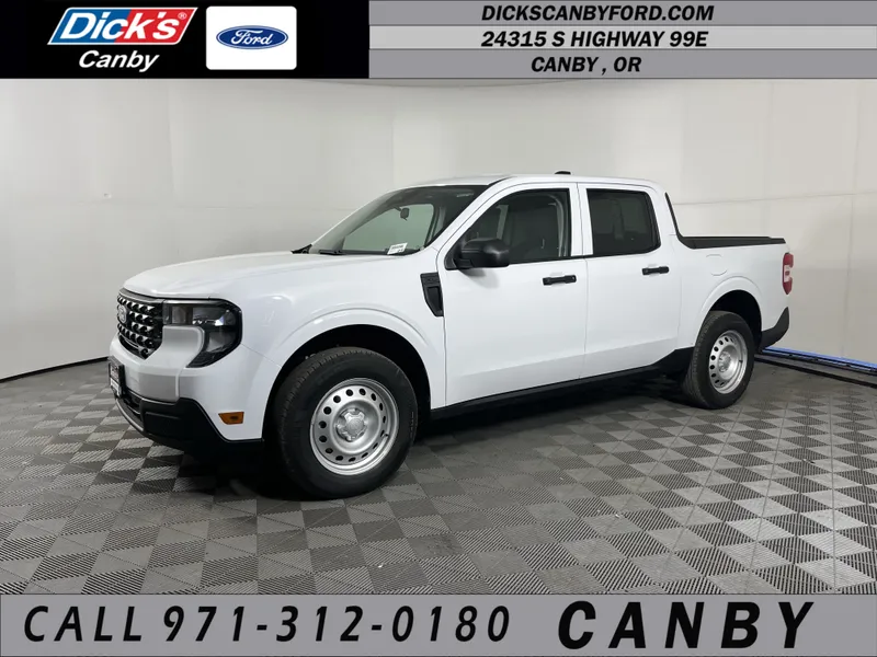 2026 Ford Maverick XL in Oxford White — front three-quarter view