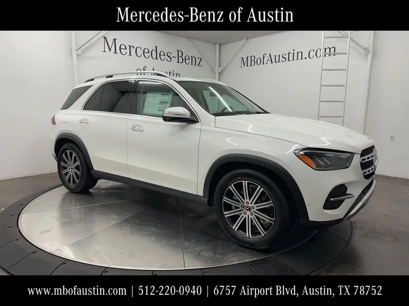2026 Mercedes-Benz GLE 350 in Polar White — front three-quarter view