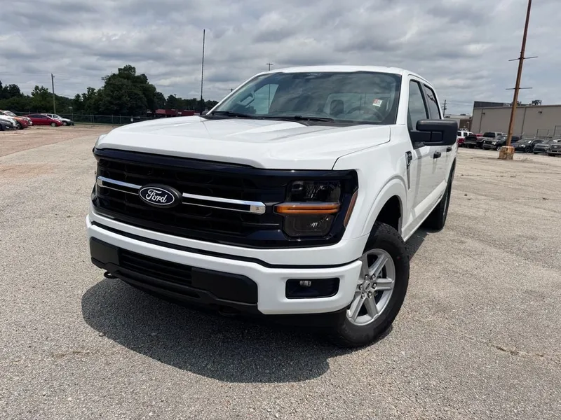 2026 Ford F-150 XLT in White — front three-quarter view