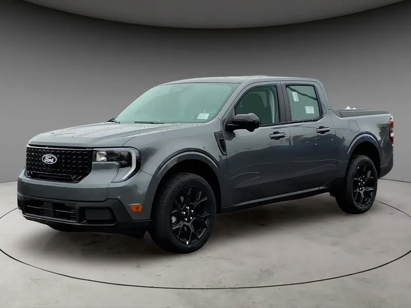 2026 Ford Maverick Lariat in Gray Metallic — front three-quarter view
