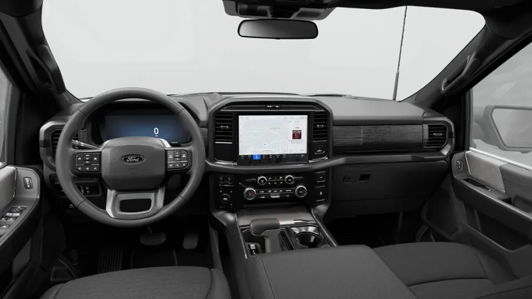 2026 Ford F-150 XLT in Black — front three-quarter view