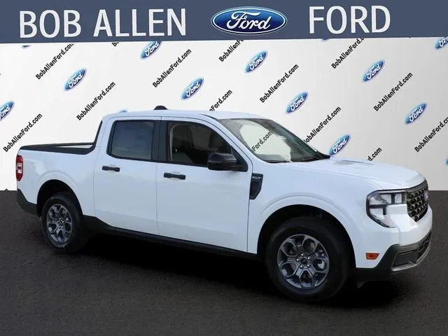 2026 Ford Maverick XLT in Oxford White — front three-quarter view