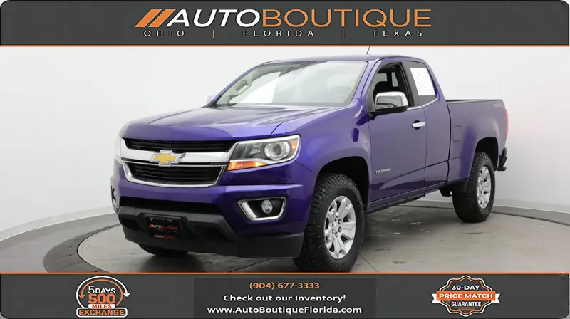 2016 Chevrolet Colorado 4WD LT in Laser Blue — front three-quarter view