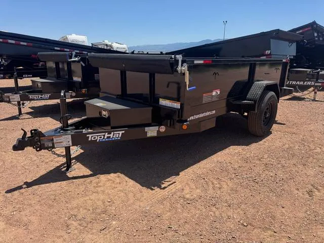 2025 TOP HAT "DP05" 10' x 60" SINGLE AXLE DUMP — front three-quarter view