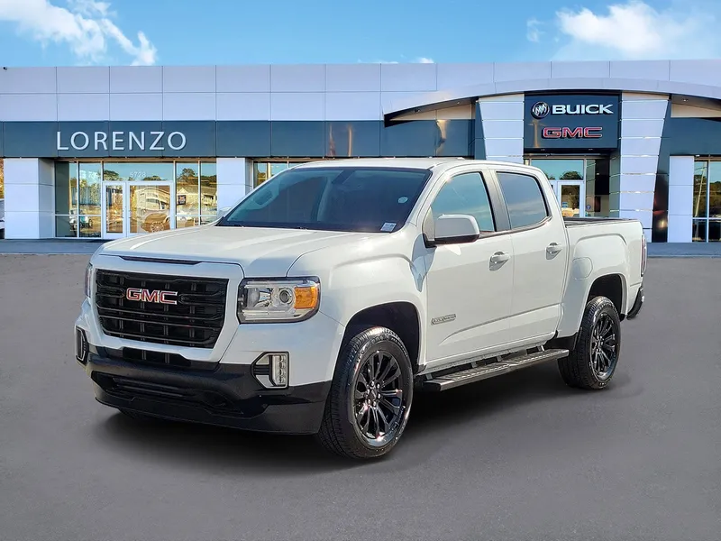 2022 GMC Canyon Elevation in Summit White — front three-quarter view