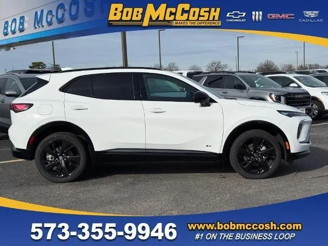 2026 Buick Envision Sport Touring in Summit White — front three-quarter view