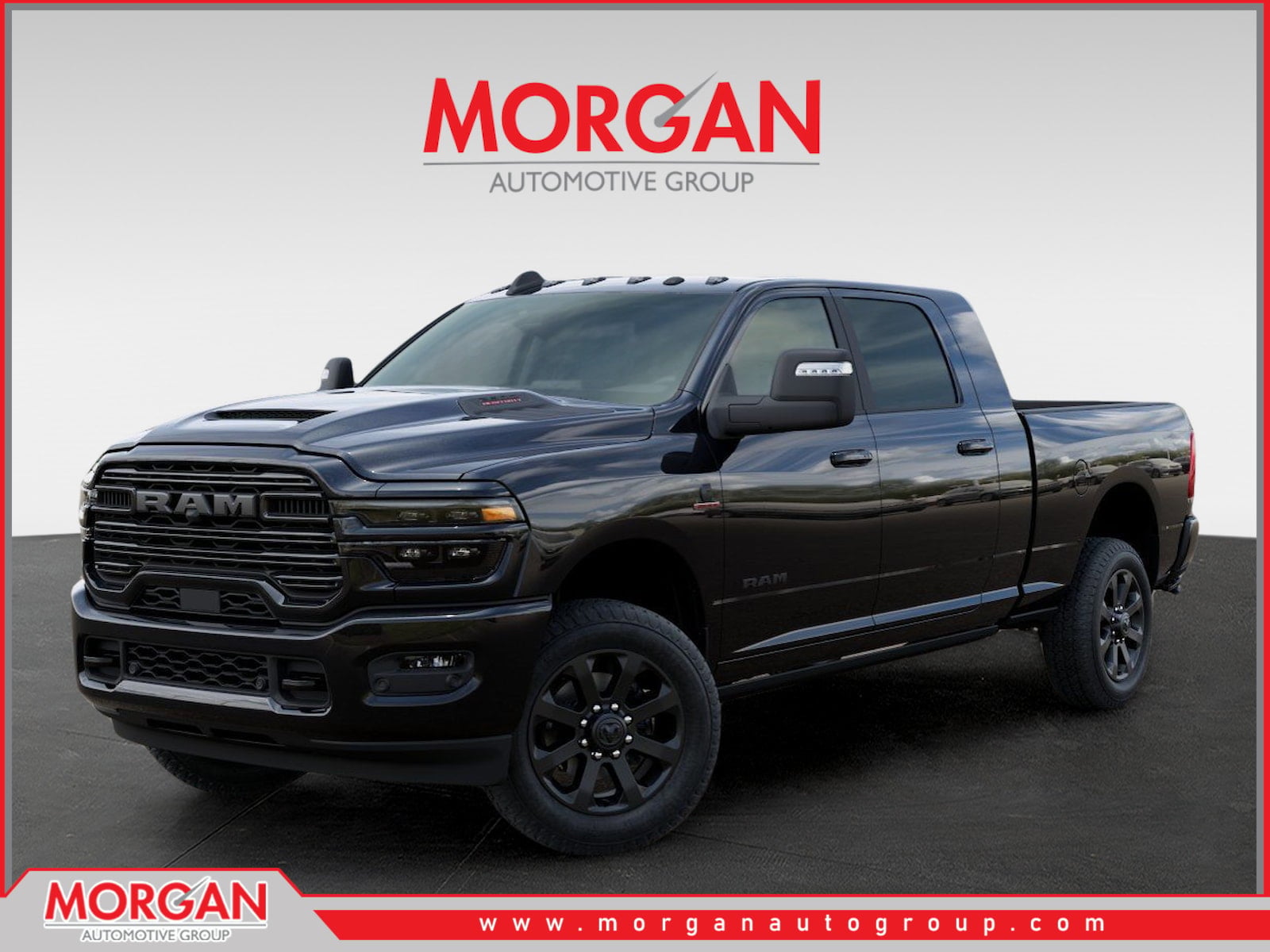 2026 Ram 2500 Laramie in Black — front three-quarter view