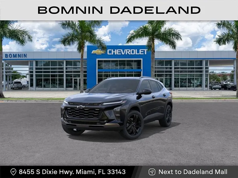 2026 Chevrolet Trax ACTIV in Mosaic Black Metallic — front three-quarter view