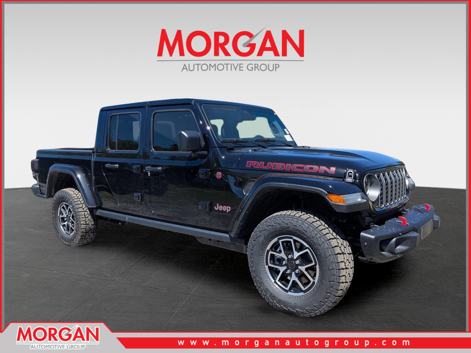 2026 Jeep Gladiator Rubicon in Black — front three-quarter view