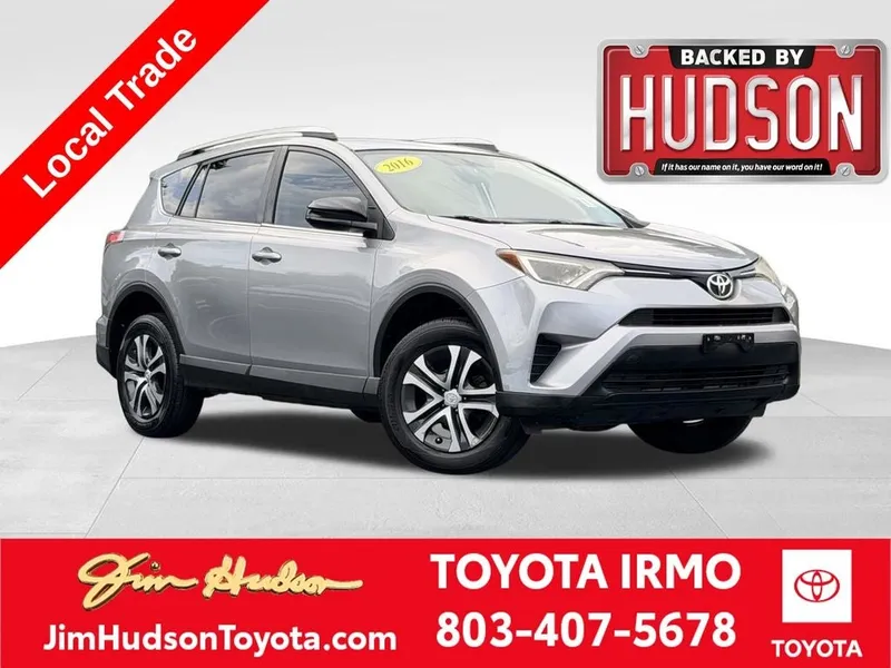 2016 Toyota RAV4 LE in Silver Sky Metallic — front three-quarter view