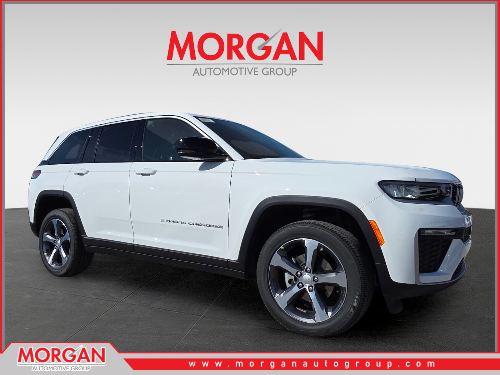2026 Jeep Grand Cherokee Limited in White — front three-quarter view