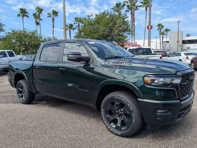 2026 RAM 1500 Big Horn/Lone Star in Serrano-Green Metallic Exterior Paint — front three-quarter view