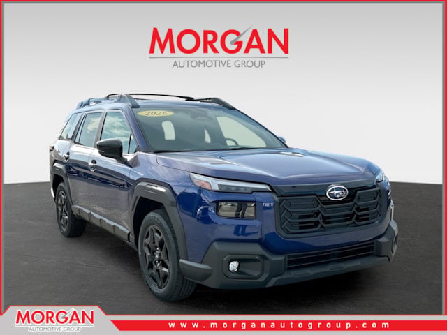 2026 Subaru Outback Limited in Blue — front three-quarter view