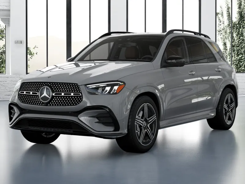 2026 Mercedes-Benz GLE 350 in MANUFAKTUR Alpine Grey — front three-quarter view