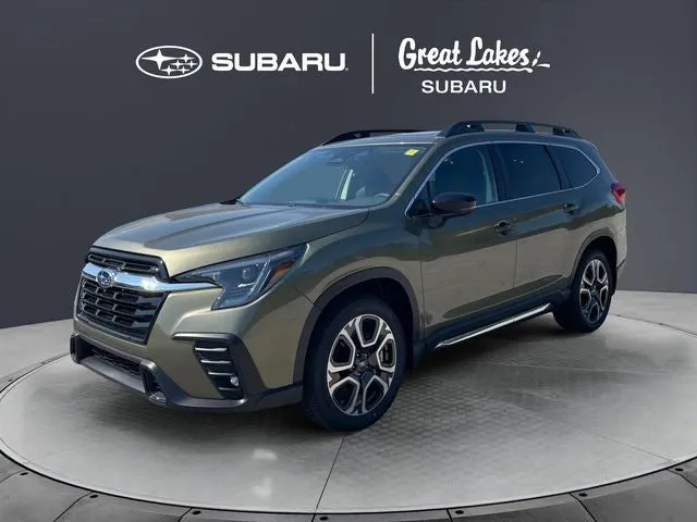 2026 Subaru ASCENT Limited 7-Passenger in Autumn Green Metallic — front three-quarter view