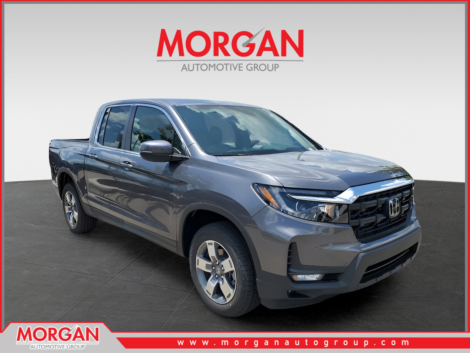 2026 Honda Ridgeline RTL in Modern Steel Metallic — front three-quarter view