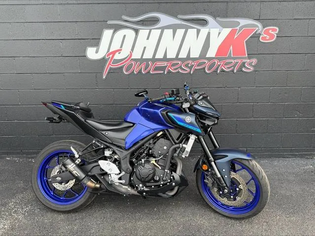 2023 Yamaha MT-03 — front three-quarter view