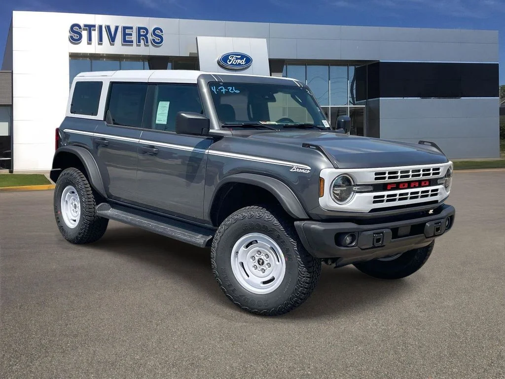 2026 Ford Bronco Heritage Edition in Carbonized Gray Metallic — front three-quarter view