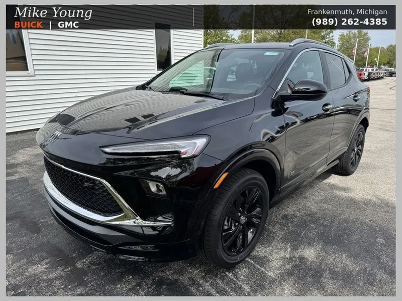 2026 Buick Encore GX Sport Touring in Ebony Twilight Metallic — front three-quarter view