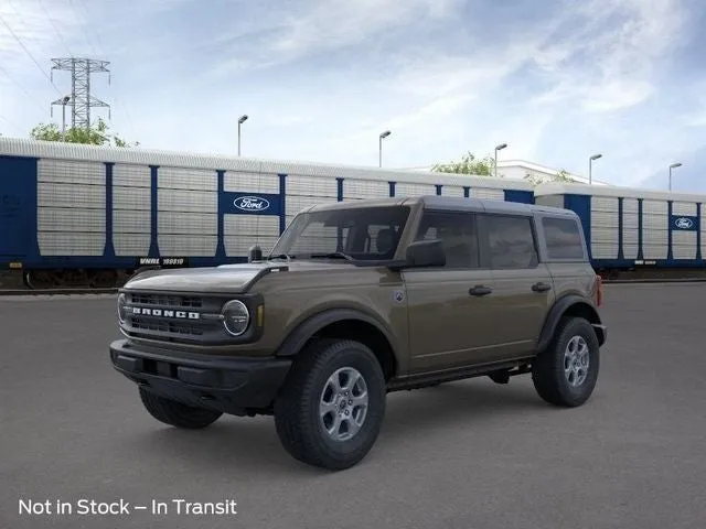 2026 Ford Bronco Big Bend in Marsh Gray — front three-quarter view