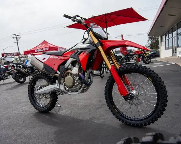 2026 Ducati Desmo450 MX Factory — front three-quarter view