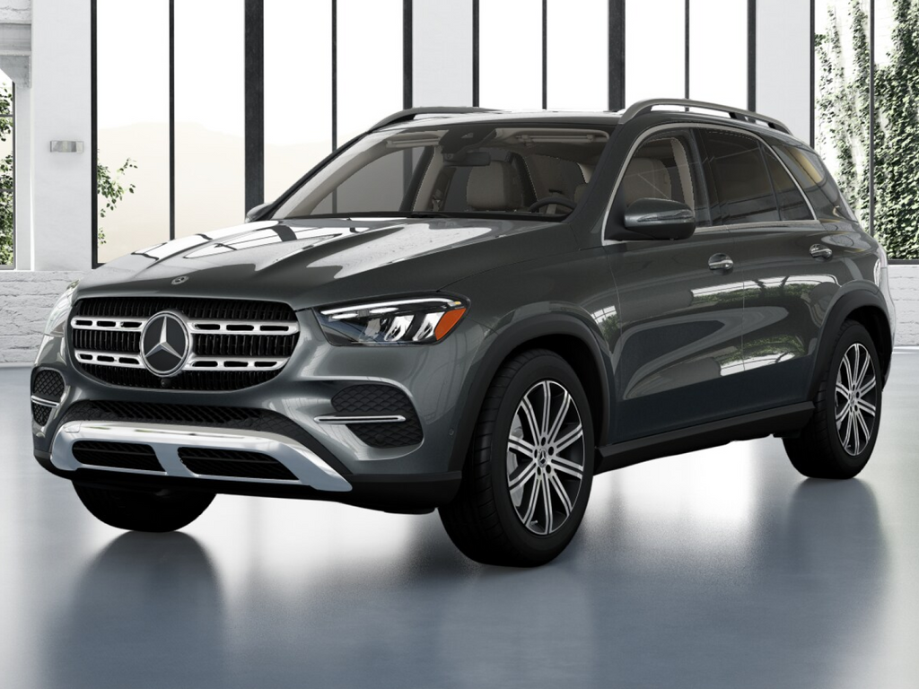 2026 Mercedes-Benz GLE 350 in Selenite Grey Metallic — front three-quarter view