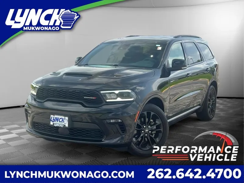 2023 Dodge Durango R/T Plus in Db Black Clearcoat — front three-quarter view