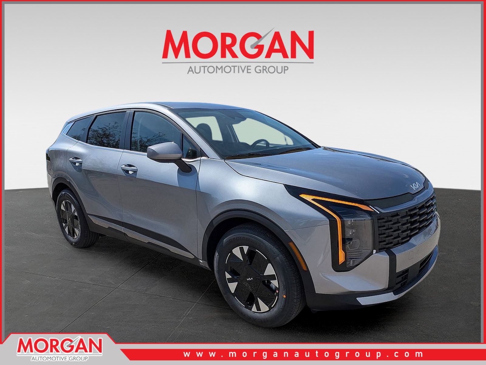 2026 Kia Sportage Hybrid LX in Steel Gray — front three-quarter view